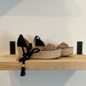 Platform espadrilles, size 8